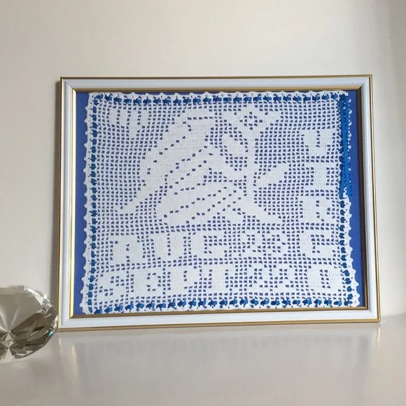 Virgo Sign And Symbol Handmade Crochet Wall Decor